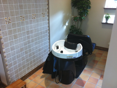 タイル貼シャンプーエリア