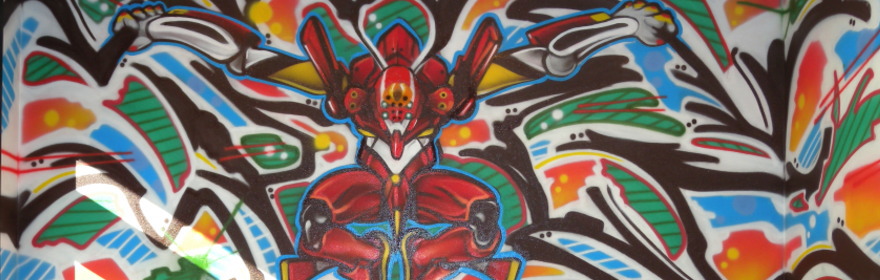 �O���t�B�e�B�A�[�g��i�ƃR���{�̔��e���ł��B